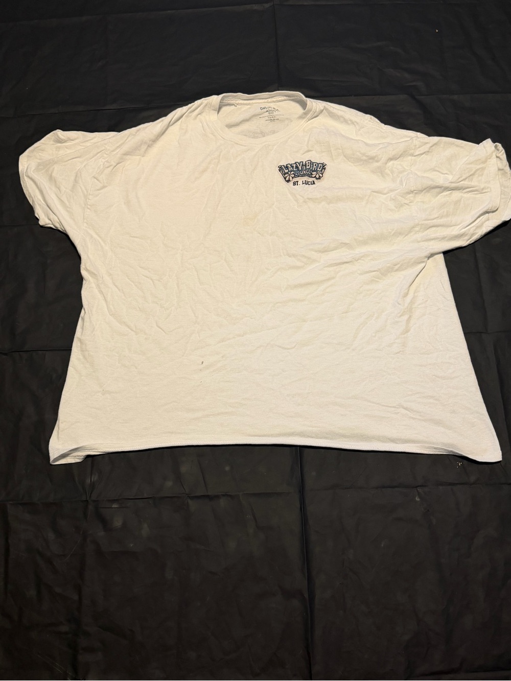 Vintage 2018 Lazy Bird Lounge St. Lucia Del Sol Graphic Tourist Tee – 3XL